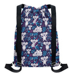 Koala Forest Pattern Print Drawstring Backpack