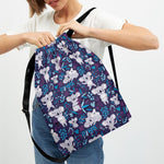 Koala Forest Pattern Print Drawstring Backpack