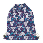 Koala Forest Pattern Print Drawstring Bag