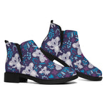 Koala Forest Pattern Print Flat Ankle Boots