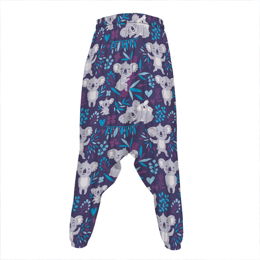 Koala Forest Pattern Print Hammer Pants