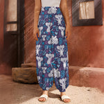 Koala Forest Pattern Print Harem Pants