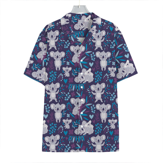 Koala Forest Pattern Print Hawaiian Shirt