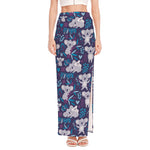 Koala Forest Pattern Print High Slit Maxi Skirt