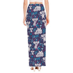 Koala Forest Pattern Print High Slit Maxi Skirt
