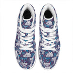Koala Forest Pattern Print High Top Leather Sneakers