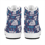 Koala Forest Pattern Print High Top Leather Sneakers