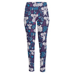Koala Forest Pattern Print High-Waisted Pocket Leggings