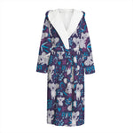 Koala Forest Pattern Print Hooded Bathrobe