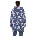 Koala Forest Pattern Print Hoodie Blanket