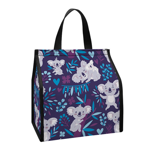 Koala Forest Pattern Print Insulated Lunch Tote