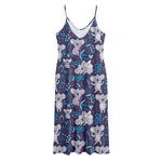 Koala Forest Pattern Print Jersey Midi Cami Dress