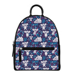 Koala Forest Pattern Print Leather Backpack