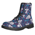 Koala Forest Pattern Print Lace-Up Boots