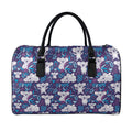 Koala Forest Pattern Print Leather Duffel Bag