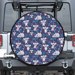 Koala Forest Pattern Print Leather Spare Tire Cover