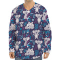 Koala Forest Pattern Print Long Sleeve Baseball Jersey