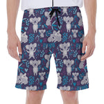 Koala Forest Pattern Print Men's Beach Shorts