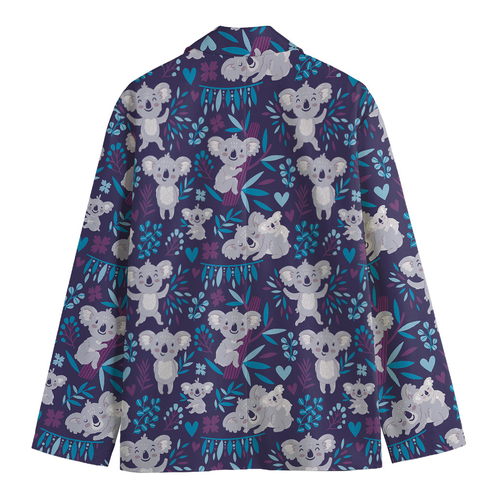 Koala Forest Pattern Print Men's Blazer
