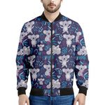 Koala Forest Pattern Print Men's Bomber Jacket