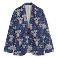 Koala Forest Pattern Print Men's Cotton Blazer