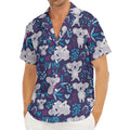 Koala Forest Pattern Print Men's Deep V-Neck Shirt