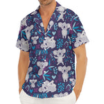 Koala Forest Pattern Print Men's Deep V-Neck Shirt