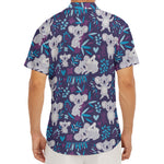 Koala Forest Pattern Print Men's Deep V-Neck Shirt