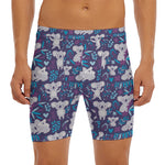 Koala Forest Pattern Print Men's Long Boxer Briefs