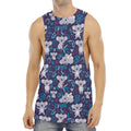Koala Forest Pattern Print Men's Muscle Tank Top