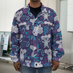 Koala Forest Pattern Print Men's Shirt Jacket