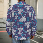 Koala Forest Pattern Print Men's Shirt Jacket