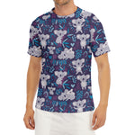 Koala Forest Pattern Print Men's Short Sleeve Rash Guard