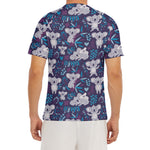 Koala Forest Pattern Print Men's Short Sleeve Rash Guard