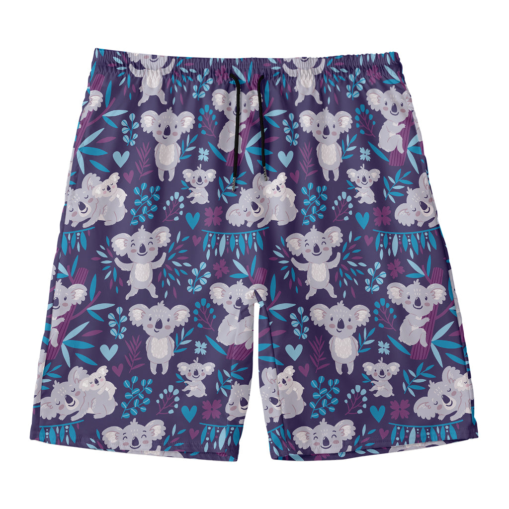 Koala Forest Pattern Print Men's Swim Trunks