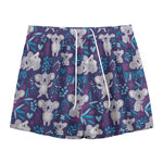 Koala Forest Pattern Print Mesh Shorts