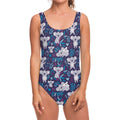 Koala Forest Pattern Print One Piece Swimsuit