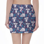 Koala Forest Pattern Print Pencil Mini Skirt