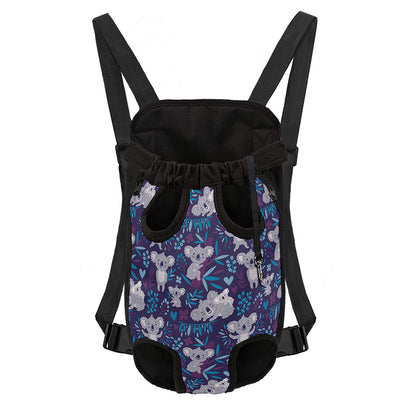 Koala Forest Pattern Print Pet Carrier Backpack