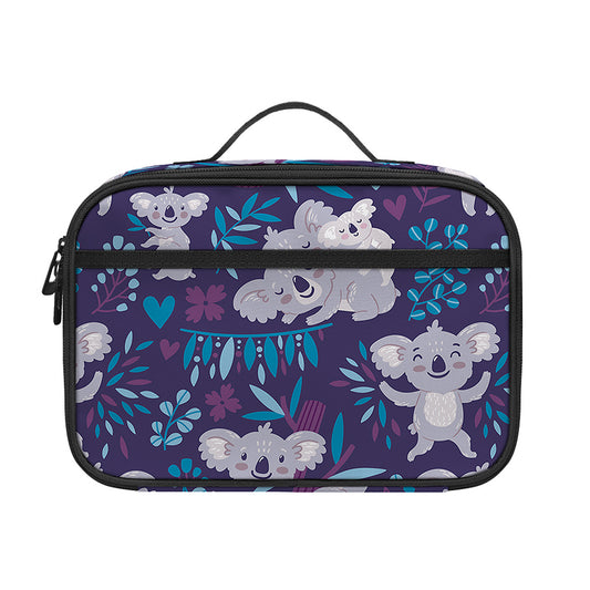 Koala Forest Pattern Print Portable Lunch Bag