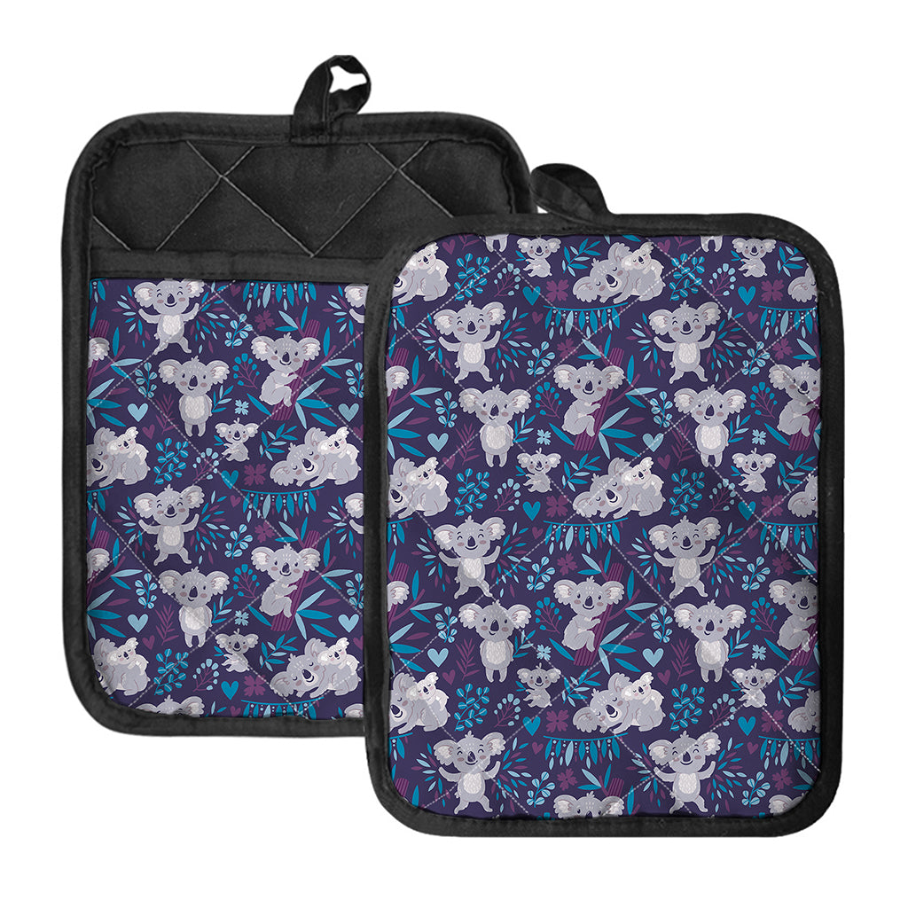 Koala Forest Pattern Print Pot Holders With Pocket