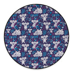 Koala Forest Pattern Print Round Floor Mat