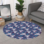 Koala Forest Pattern Print Round Rug