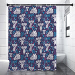 Koala Forest Pattern Print Shower Curtain