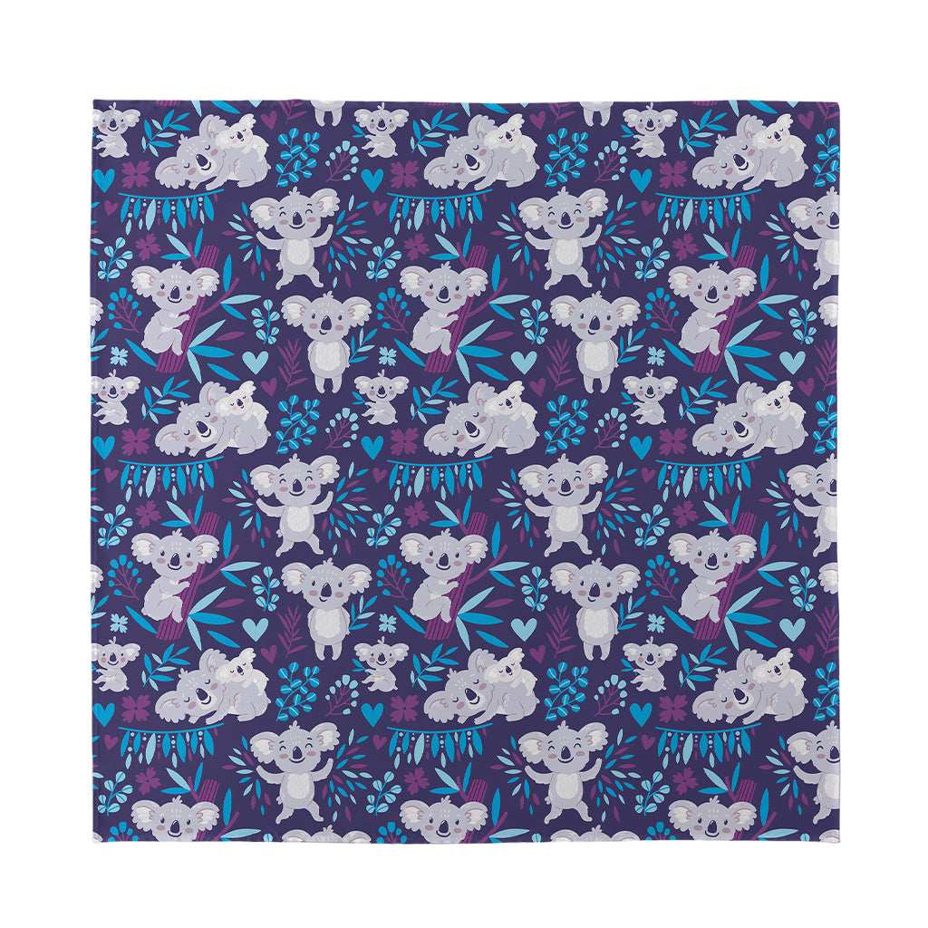Koala Forest Pattern Print Silk Bandana