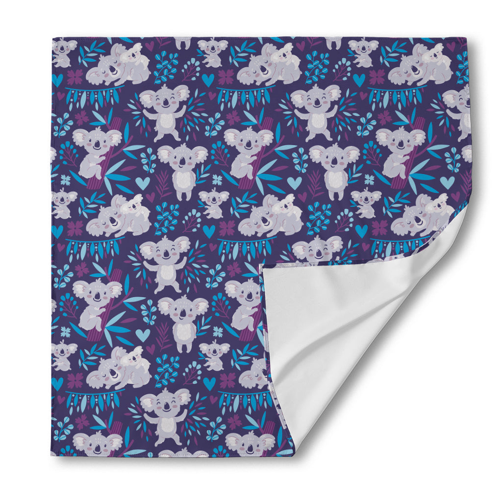 Koala Forest Pattern Print Silk Bandana