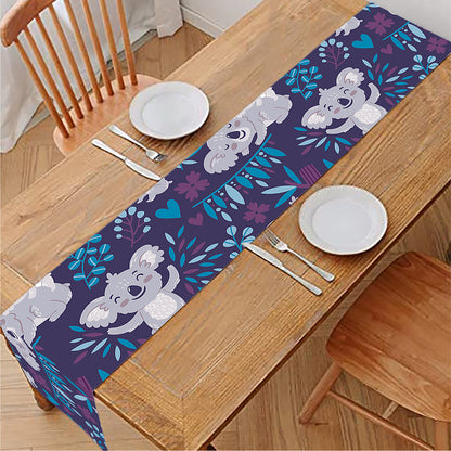 Koala Forest Pattern Print Table Runner