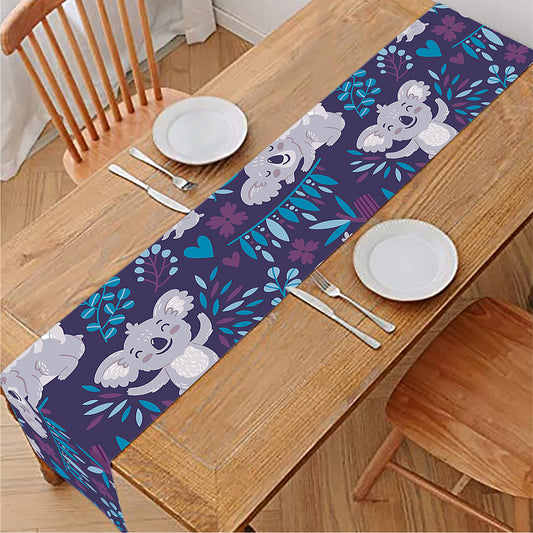 Koala Forest Pattern Print Table Runner