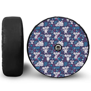 Koala Forest Pattern Print Tire Cover With Camera Hole