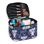 Koala Forest Pattern Print Travel Makeup Bag